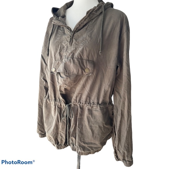 Frank&Oak Army Green Pullover Utility Jacket Sz XL - Picture 2 of 7